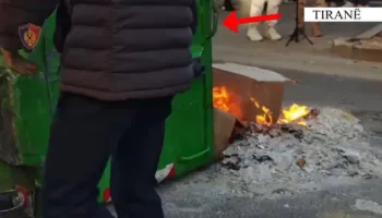 Arrestohen një grua dhe një djalë, Policia: Sulmuan Ministrinë e Arsimit dhe dogjën kazanë mbeturinash