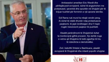 Biznesmeni  shqiptaro-amerikan i shkruan ambasadorit të SHBA në Tiranë: Rama nuk mund ta mbajë vendin peng