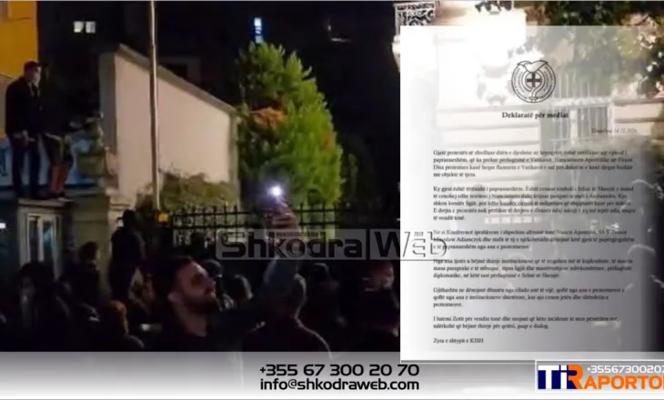 Djegia e flamurit në selinë e Nunciaturës Apostolike, reagon Konferenca Ipeshkvnore e Shqipërisë…