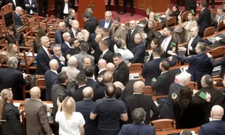 “Do të të…”-Fidel Kreka shtyn Ervin Hoxhën, i gjuan me bllokun e votimit në kokë, Bora Muzhaqi mban ish-ministrin
