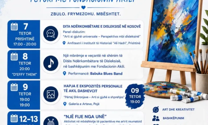 Fondacioni Akili publikon agjendën e aktiviteteve për Tetorin e Disleksisë