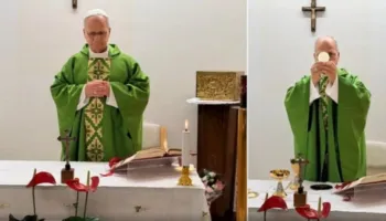 Fotot e para të Papa Leone XIV pas operacionit, shfaqet duke kremtuar meshën në spitalin ku ndodhet i shtruar!