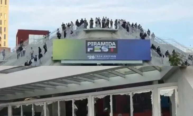 “Furtuna” e protestuesve ndalon te Piramida, thyejnë xhamat (VIDEO)