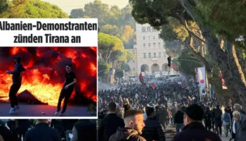 Gazeta gjermane BILD: Protestuesit i vënë flakën Tiranës, kërkohet dorëheqja e kryeministrit Rama