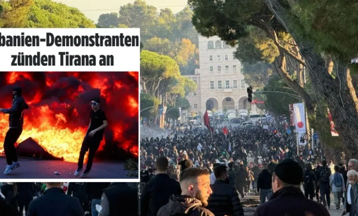 Gazeta gjermane BILD: Protestuesit i vënë flakën Tiranës, kërkohet dorëheqja e kryeministrit Rama
