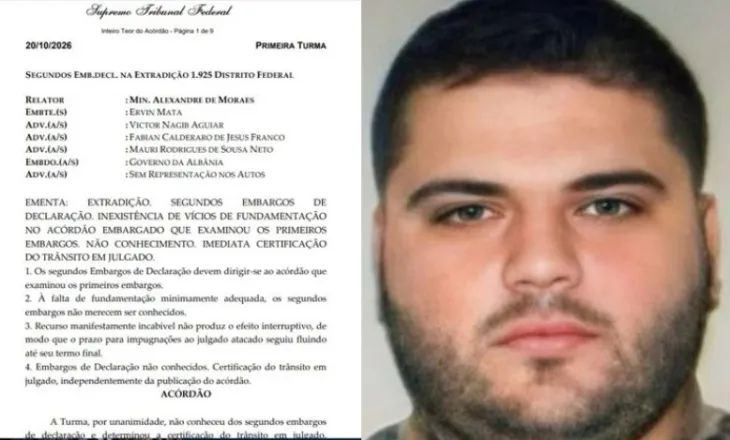 Gjykata Supreme e Brazilit s’e pranon ankimimin e dytë, Ervin Mata drejt ekstradimit në Shqipëri! SPAK e akuzon për trafik droge dhe organizatë kriminale