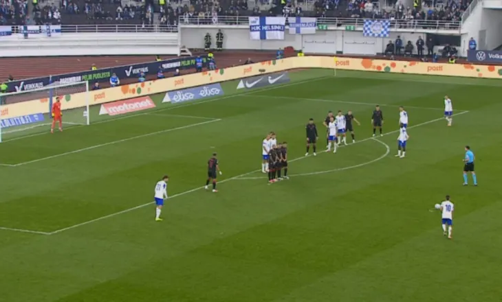 Kartoni i kuq i Berishës dhe dy goditje dënimi fundosin Shqipërinë në Helsinki (video)