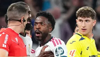 Kartoni i kuq ndaj Saliba, i kushton shtrenjtë Vinicius Junior. Braziliani merr dënimin e rëndë