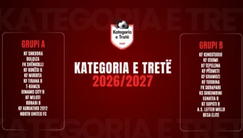 Kategoria e Tretë 2026/2027, miratohet ndarja e klubeve në dy grupe. Ja si do të funksionojë