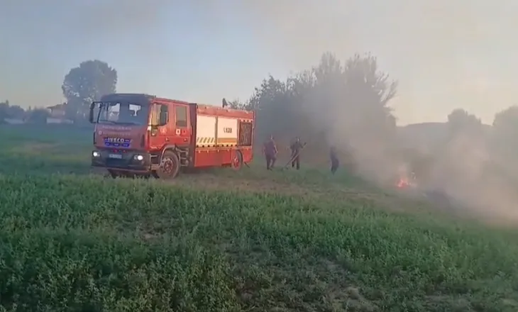 Krujë/ I vunë zjarrin kanalit me shkurre e kallamishte, flakët u afrohen banesave