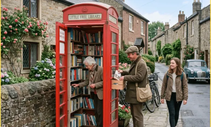 Kutitë e kuqe telefonike në Britani po shndërrohen në biblioteka të vogla