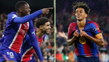 Lamine Yamal kundër Dembélé, çfarë dueli spektakolar në Champions League