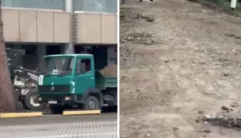 Masa te Kryeministria, hiqen pllakat e betonit nga trotuaret për të shmangur përdorimin e tyre nga protestuesit