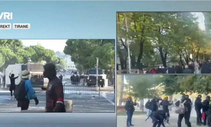 ‘Mbytini me gaz’/ Urdhri kriminal – Policia përdor bombola të kalibrit më të madh, shumë i dëmshëm për protestuesit