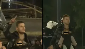 Me vajzën e mitur në shkallët e Kryeministrisë, protestuesi u bën thirrje policëve: “Hiqni kapelet!”