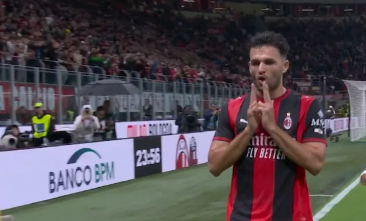 Milan në avantazh të dyfishtë ndaj Atalantës, një pjesë e parë fantastike për kuqezinjtë (video)