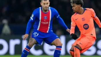 Momenti që iu shpëtoi të gjithëve. Lucas Hernandez ngacmon Lamine Yamal, sulmuesi i Barcelonës habit me reagimin e tij (video)