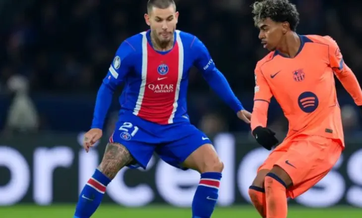 Momenti që iu shpëtoi të gjithëve. Lucas Hernandez ngacmon Lamine Yamal, sulmuesi i Barcelonës habit me reagimin e tij (video)