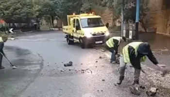 Moti i keq/ Reshjet e shiut shkaktojnë rënie gurësh në aksin Burrel-Skuraj, rrezik për drejtuesit e mjeteve