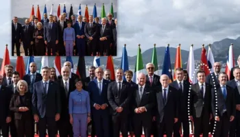 Në ditën kur Vuçiç e merr në mbrojtje, Rama në postimin e tij retushon në foton e samitin e Berlinit, Albin Kurtin