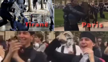 Në Francë policia heq helmetat dhe bashkohet me protestuesit, në Shqipëri uniformat blu i dhunojnë