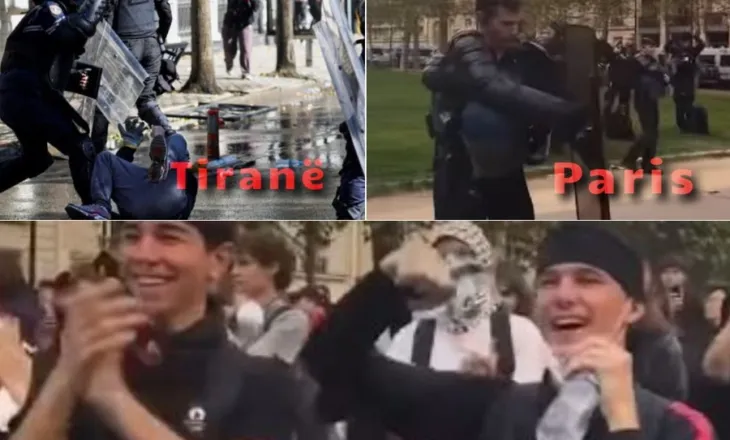 Në Francë policia heq helmetat dhe bashkohet me protestuesit, në Shqipëri uniformat blu i dhunojnë