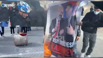 ‘Nuk ka dialog’/ Studentët djegin shiltet e karrigeve prej guri dhe foton e Ramës me padronin e tij, Vuçiç