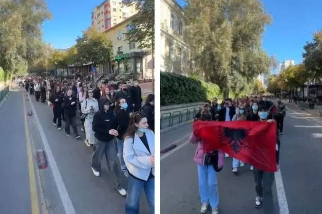 Nuk ndalen/ Studentët e Mjekësisë marshojnë drejt Ministrisë së Arsimit: Kërkojmë revolucion