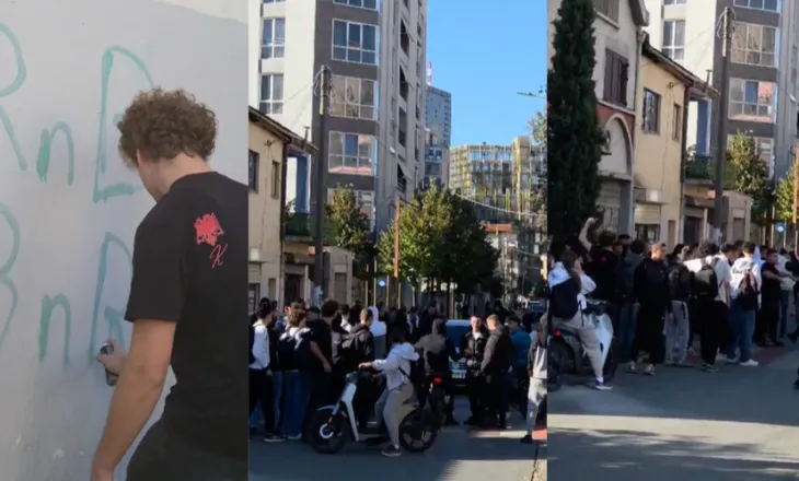 Nxënësit e gjimnazit “Partizani” i bashkohen protestës, bojkotojnë mësimin dhe bllokojnë rrugën
