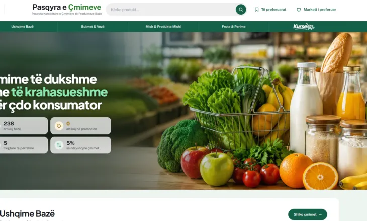 “Pasqyra e Çmimeve” tashmë online, qytetarët mund të krahasojnë çmimet e produkteve