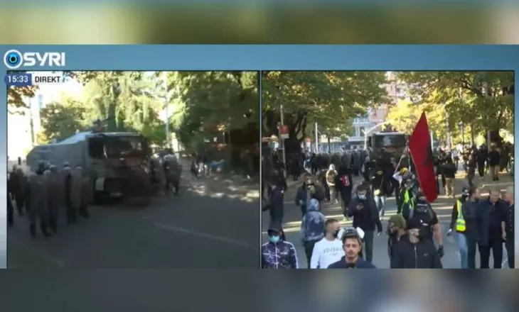 Përplasja me ujë dhe gaz lotësjellës te Rruga e Durrësit/ Policia po zhvendos protestuesit drejt Kryeministrisë