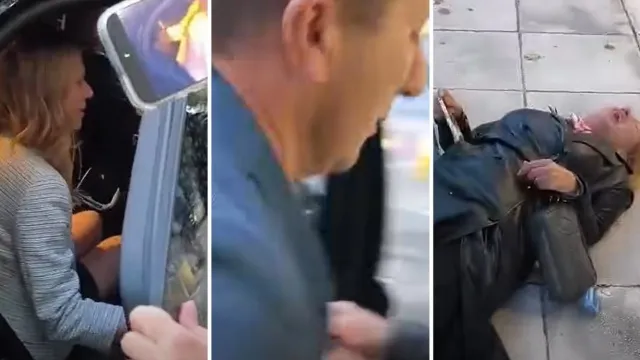 Po i drejtonte pyetje kryetares së Parlamentit, oficeri i sigurisë e rrëzon gazetaren përtokë