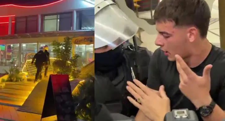 Policia kontroll brenda lokalit te Tajvani, shoqëron një të ri