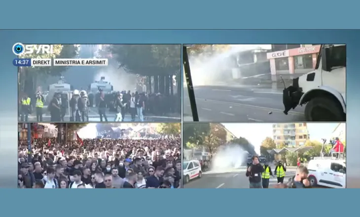 Policia nis barbarinë ndaj studentëve dhe medias: Sulm me bomba gazi dhe ujë me presion