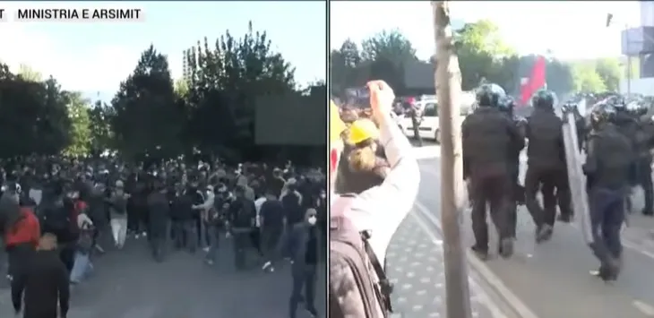 Policia nis dhunën ndaj studentëve dhe arrestimet e dhumshme tek rruga e Durrësit