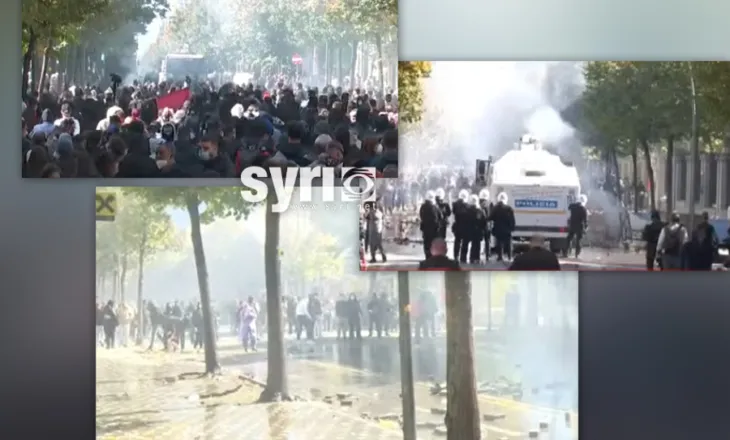Policia sulmon studentët tek ministria e Arsimit: Ujë me kimikate, plumba gome, gaz lotsjellës, studentët nuk tremben