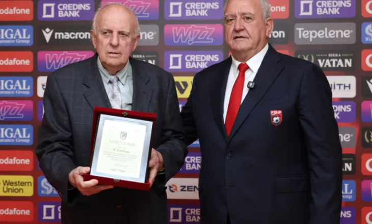Presidenti Duka i jep titullin “Mirënjohje” ish-arbitrit Tef Prela, për kontributin e tij në arbitrimin shqiptar
