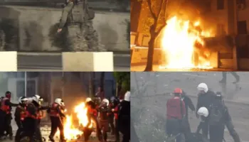 Protesta del jashtë kontrollit. Digjen Gjykata e Lartë dhe disa objekte. Shumë të plagosur. RENEA del në fushëbetejë…