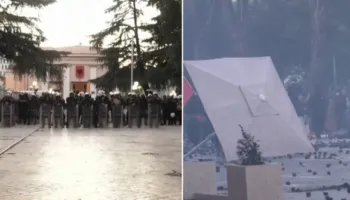 Protesta e dhunshme, Policia rrethon Parlamentin me forca të shtuara!