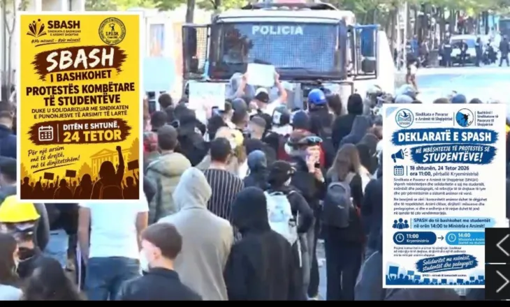 Protesta kombëtare e studentëve/ Dy sindikata të arsimit bashkohen në tubimin e nesërm: Në orën 11:00 para Kryeministrisë, më pas te Ministria e Arsimit