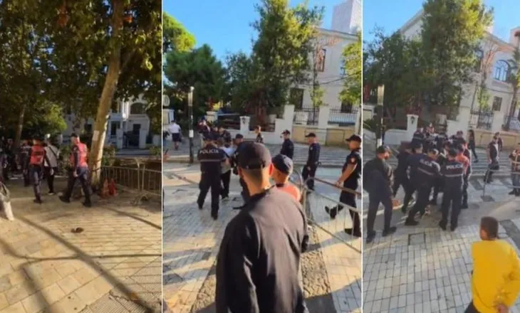 Protesta para Kuvendit, shoqërohen dy persona jashtë perimetrit të sigurisë (VIDEO)