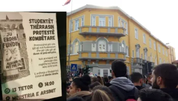 Protestë kombëtare para Ministrisë së Arsimit, të rinjtë ngrenë zërin: Protestojmë për çdo gjë…