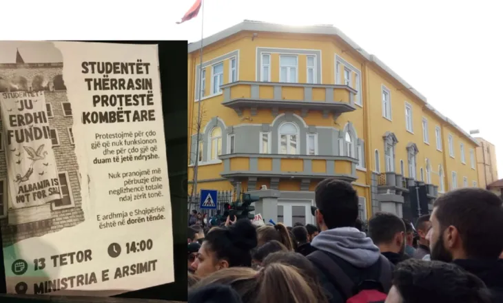 Protestë kombëtare para Ministrisë së Arsimit, të rinjtë ngrenë zërin: Protestojmë për çdo gjë…
