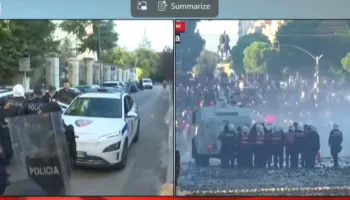 Protestuesi i plagosur shoqërohet në Komisariat, Policia nuk e dërgon në spital