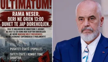 Protestuesit i vendosin ultimatum Ramës: Nëse s’jep dorëheqjen deri në orën