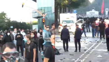 Protestuesit rikthehen te Rruga e Durësit, Policia i përgjigjet me gaz dhe ujë! Hidhen sende të forta drejt efektivëve