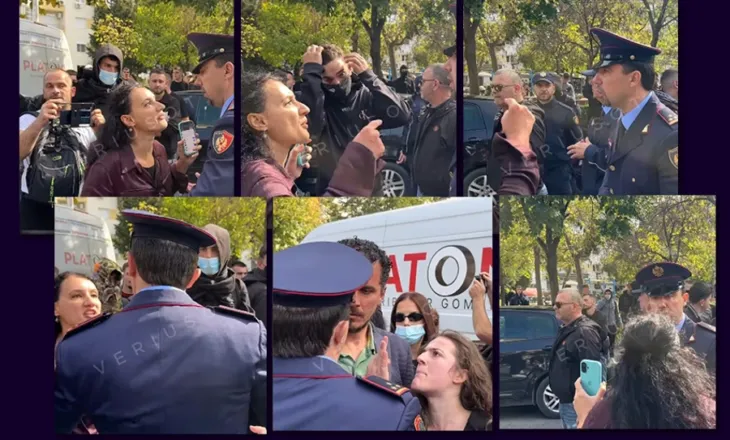Pse njerëz pa uniformë arrestojnë protestuesit?’ Përplasje mes mësueses Sidita Hasi dhe shefit të Komisariatit Shkodër