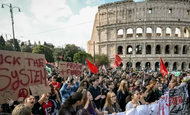 Qindra mijëra protestojnë kundër qeverisë italiane, Meloni