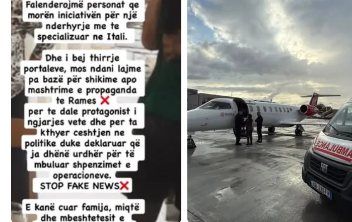 Rama: Djalin e goditur në sy e dërgoi qeveria në Romë për kurim të specializuar