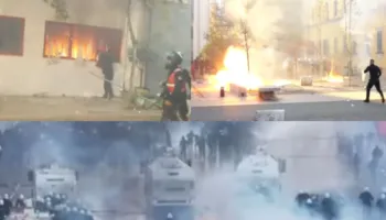 Revoltë në Tiranë, flakët në Komisariatin nr 3 prekin disa efektivë. Breshëri molotovësh, gurësh dhe gaz lotsjellës